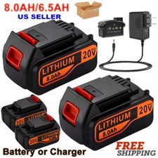 20V 8.0Ah For Black and Decker LBXR20 LBX20 20 Volt MAX Lithium Battery/Charger