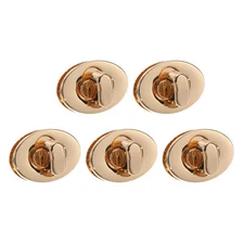 5Pcs Twist Turn Locks Aluminum Alloy Oval Turn Lock Clasp for Purses Bag, Gold