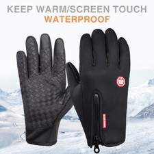 Non-Slip Full Finger Thermal Winter Gloves with M / L / XL Size for Men  Women