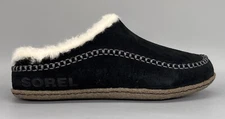 Men's Size 9 Sorel Falcon Ridge II Suede Slippers Black Dark Stone 1869741010