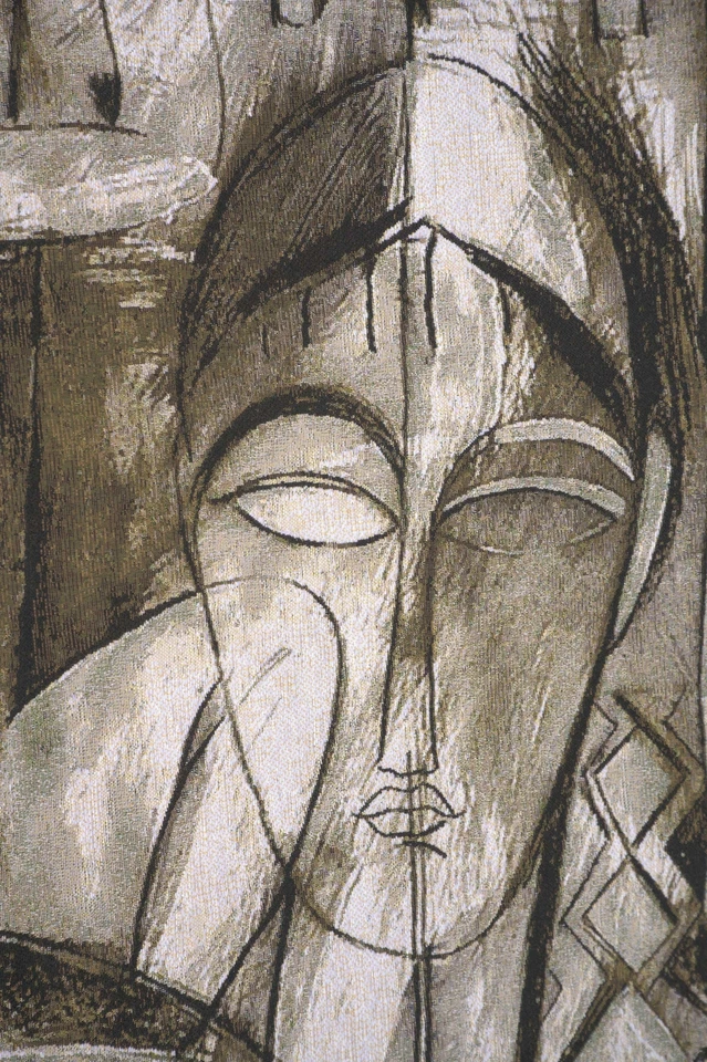 Kariatide I - Jacquard Woven European Tapestry 56x38 in - Abstract Geometric Art - Image 2 of 4