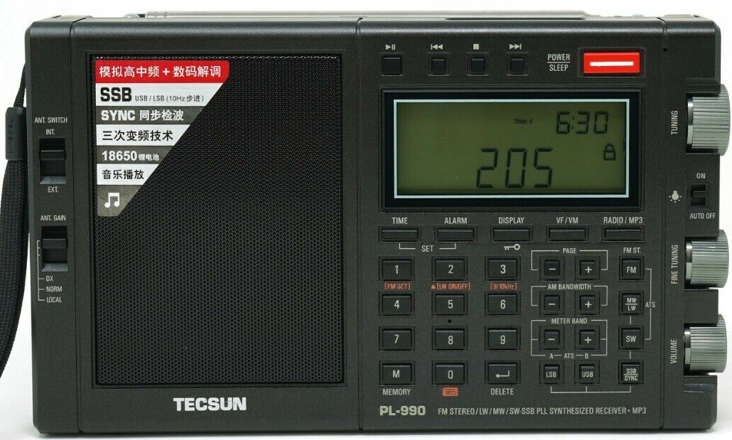 Used Tecsun PL990 PLL SSB World Band AM FM Shortwave Radio Receiver MP3 Player 