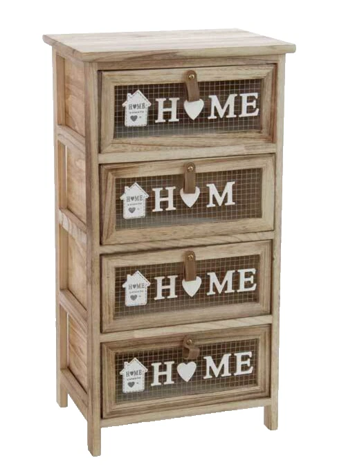 Cassettiera A 4 Cassetti Bianchi Colore Struttura Rovere Misure 70x40x82 H Cm 85849285