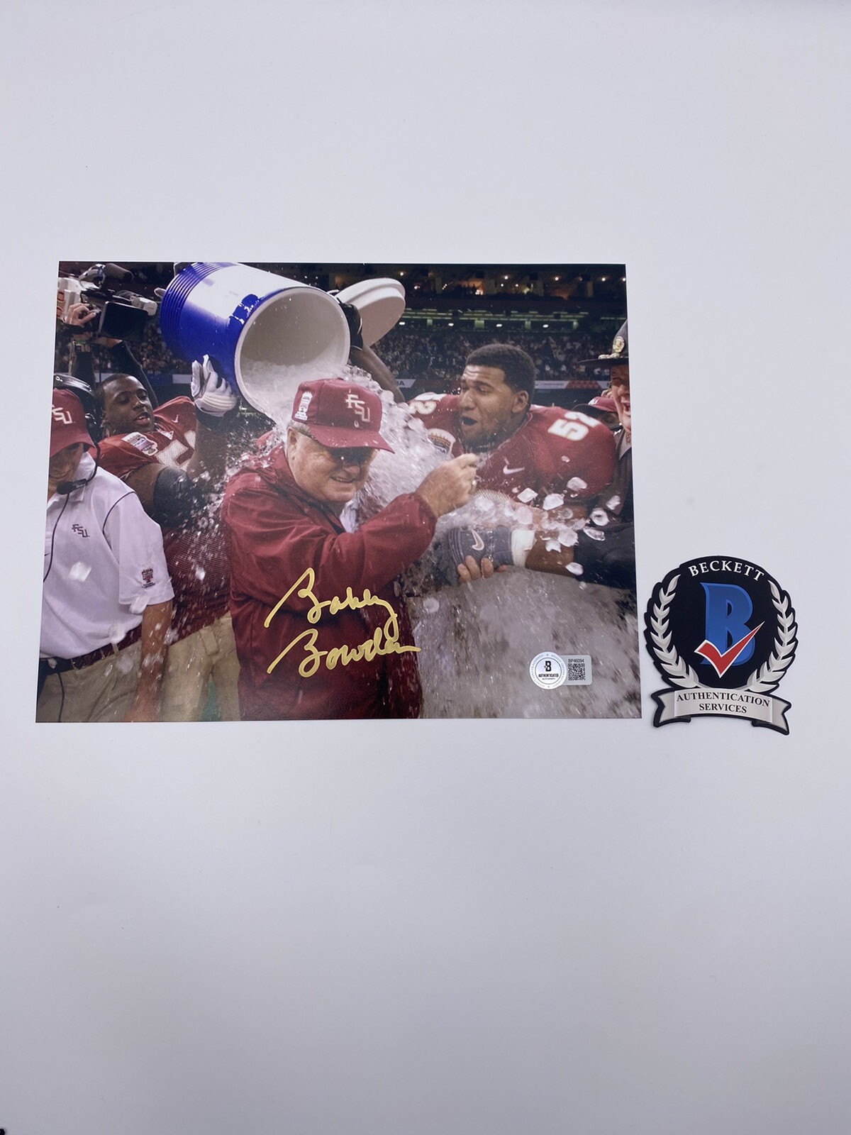 Bobby Bowden Autographed Signed Florida State Seminoles Coach Florida State FSU Seminoles Champs 8x10 Photo BAS 