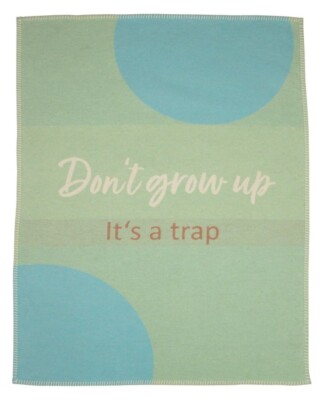 David Fussenegger Babydecke Lili 'Don't grow up' 70 x 90 cm Hellgrün - 6652/51