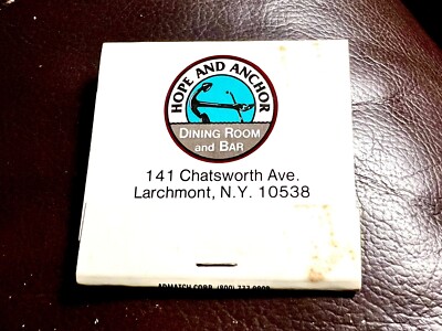 Hope & Anchor Dining Room & Bar, Larchmont, NY, Full Unstruck Matchbook