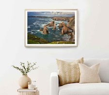 Shot of The Sea Stacks at Mangarstadh Poster Premium Quality Choose your Size