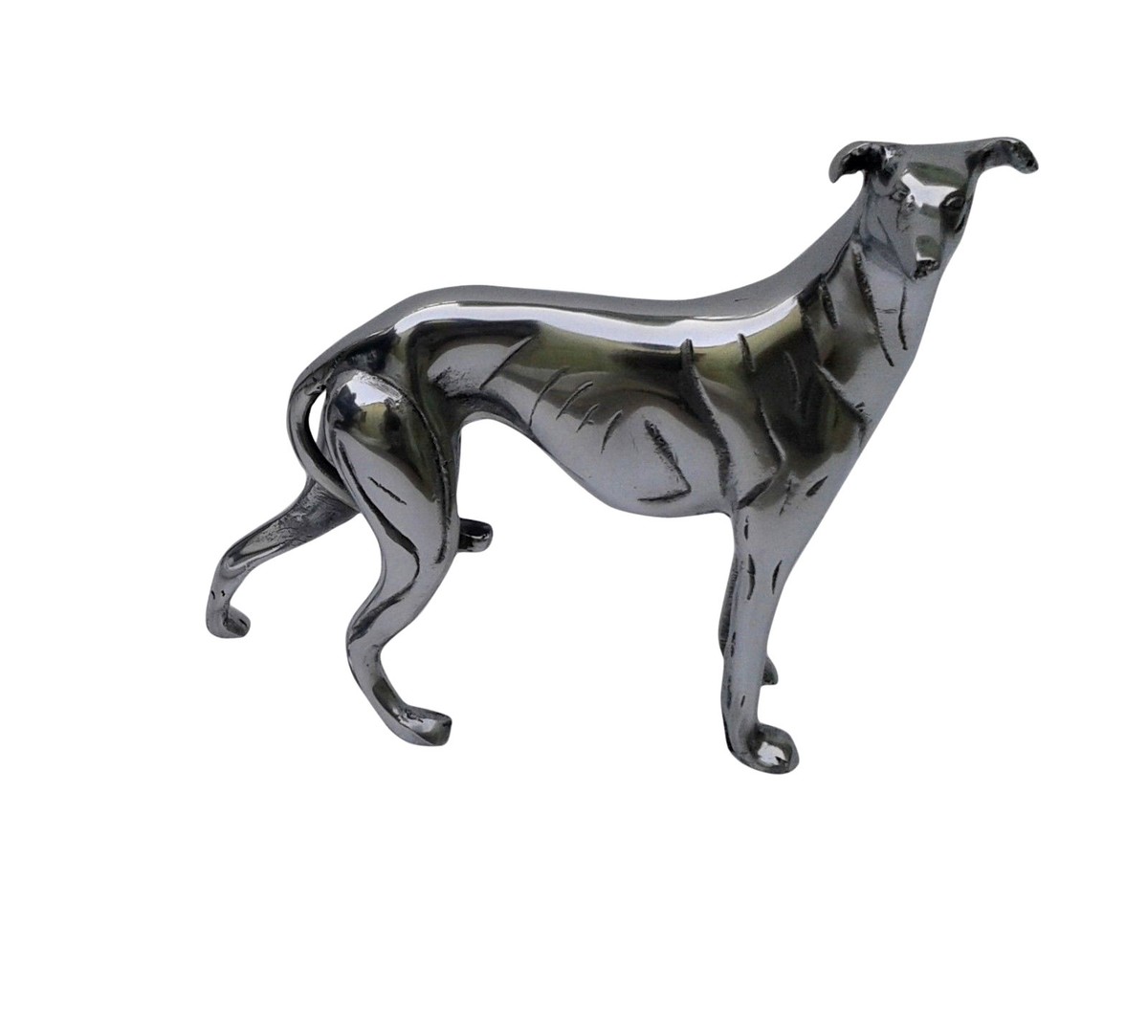 Metal Greyhound Whippet Figurine Aluminium inches Table Top