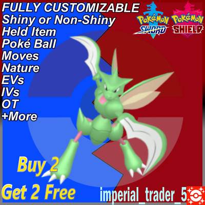 Pokémon Sword and Shield   Shiny Scyther   W/ Best 6IV Customizable