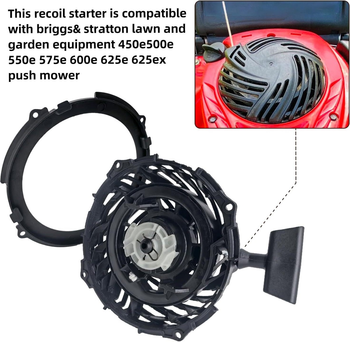 Small Engine Pull Start Recoil Pull Starter For Briggs & Stratton 450E ...