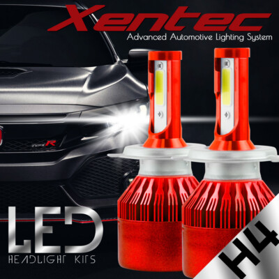CREE COB H4 9003 HB2 LED Headlight Kit Hi-Lo Car White Light Bulbs Moreultrathin