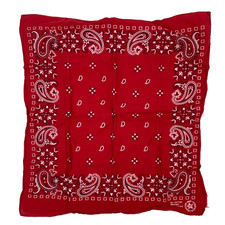 Vintage 13960 Wamcraft Western Paisley Red Scarf Bandana 18" x 19.5" USA B