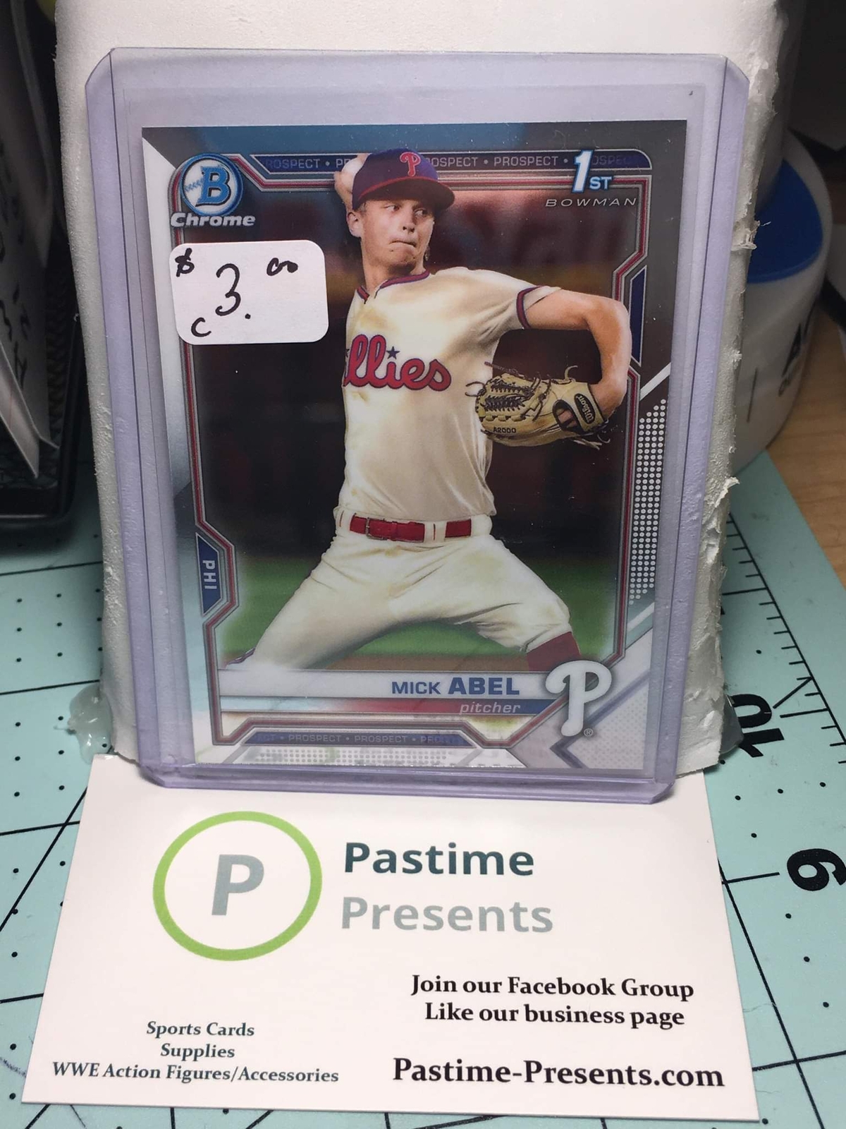 2021 Bowman Chrome #BCP-42 Mick Abel 1st Bowman Chrome Philadelphia Phillies (C)