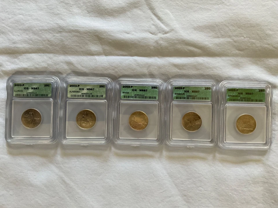 Year 2003 United States mint state quarters a lot of 10 graded by NGC and ICG - Image 2 of 3