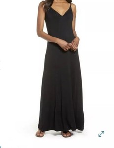 black sleeveless maxi dress casual