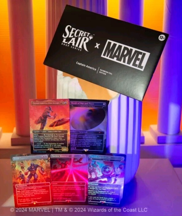 マジック：ザ・ギャザリング Secret Lair Captain America Foil MTG Secret Lair Marvel Captain America FOIL Set Magic The