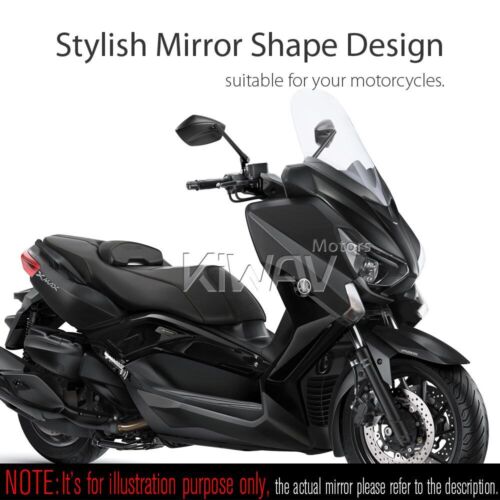 KiWAV PalmII Black Convex Lens Mirrors 8mm for Aprilia Scooter Motorcycle - Picture 2 of 7