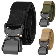 Men's Tactical Belt Strong Nylon Alloy Quick Release Buckle Stretch Adjustable