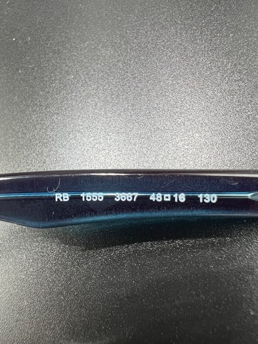 Boys Youth Ray-Ban Eyeglasses Kids RB 1555 Full Frame Square Plastic Black Blue - Picture 7 of 9