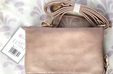 *NWT* Jen & Co. Riley Vegan Crossbody/Wristlet - Taupe