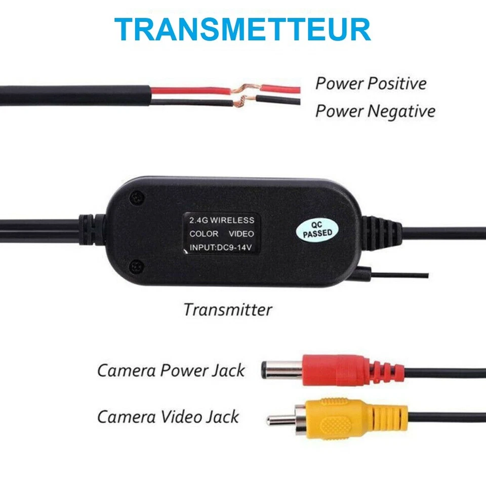 Kit Transmetteur Récepteur✅Vidéo Câble Sans Fil Pour Caméra de Recul★RCA Voiture - Photo 4/4