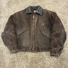 VTG Carhartt J97 Brown Detroit Jacket Blanket Lined Mens M/L Regular USA