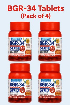 4 x Aimil BGR 34 - 100 Tabets (Box of 4*100 = 400Tablets) Free Shipping 04-2028