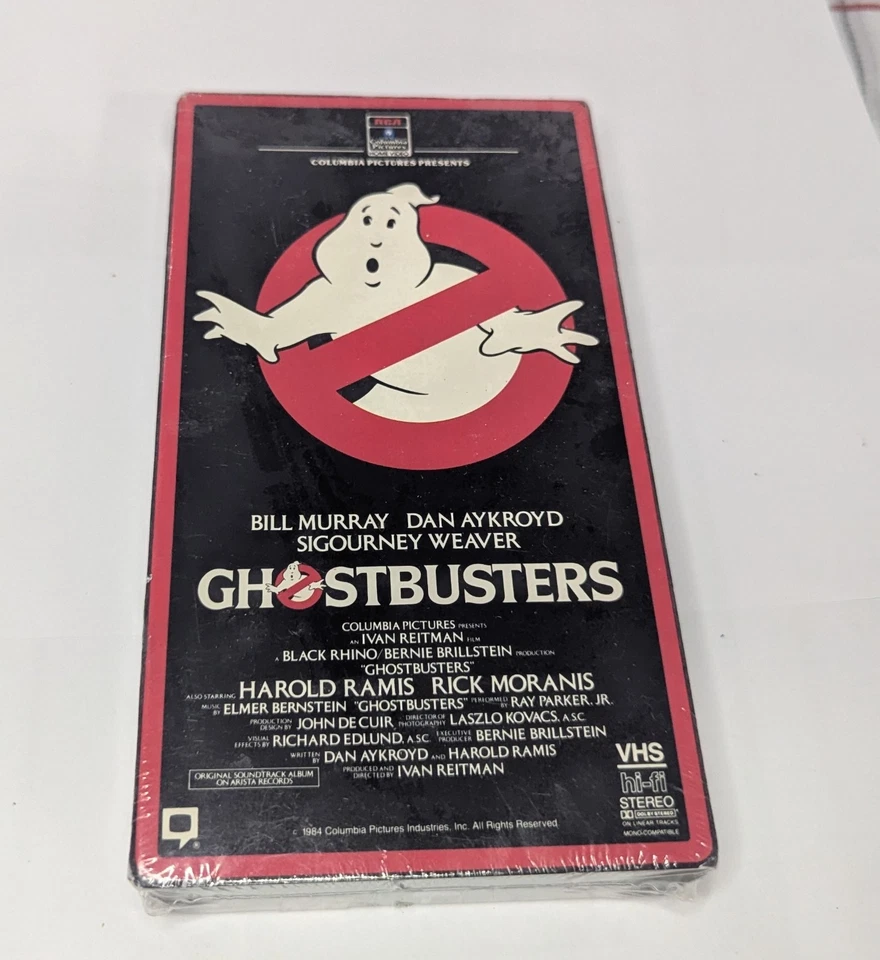 Ghostbusters VHS Red Border 1985 RCA Columbia Pictures Watermarks New Sealed - Image 2 of 4