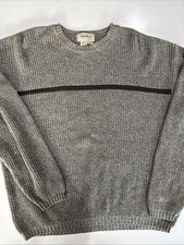 Vintage Eddie Bauer Chunky Knit Sweater Men’s SZ L Made In USA 80% Cotton