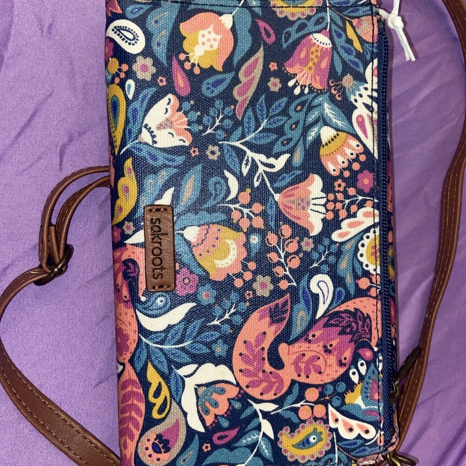 Cartera Bandolera Sakroots Otomi Bosque Zorro Pájaro Retazos Foto 3 de 4