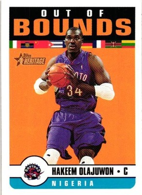 2001-02 Topps Heritage #OO7 Hakeem Olajuwon Out of Bounds