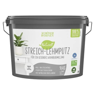 Streich-Lehmputz 16kg Weiß Feine Körnung Strukturputz Schöner Wohnen Naturell
