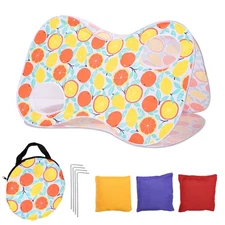 LAGarden Foldable Bean Bag Toss Game Toy Portable Cornhole Board Beach Party