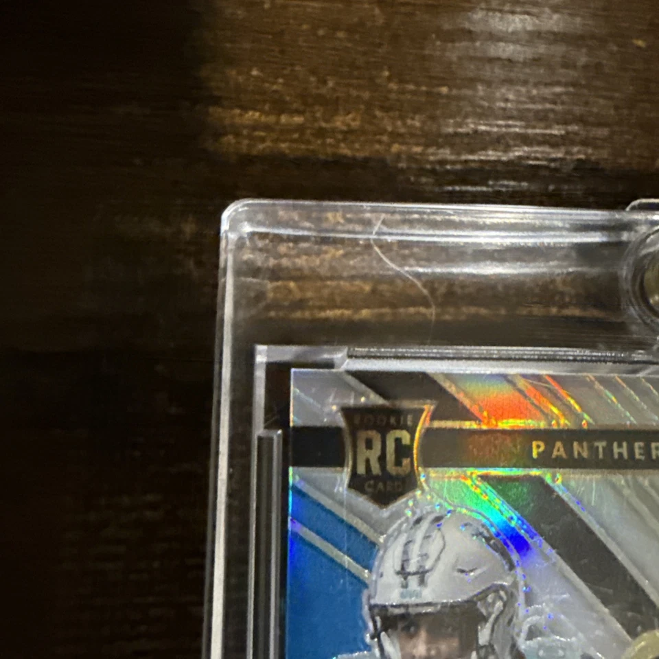 2021 Panini Select #JRS-CHU Chuba Hubbard Rookie Patch Auto Silver Prizm /99 RC - Image 4 of 4