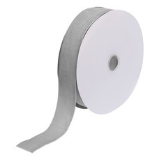 Velvet Ribbon 1 1/2 Inch x 25 Yard Single Face Spool Silky for DIY Light Grey