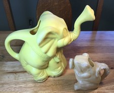 OHIO ART Plastic Blow Mold Elephant (plus a Frog) Watering Cans ~Made in USA