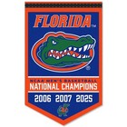Florida Gators 3 Time College Basketball National Champions Banner Flag