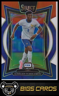2024-25 Panini Select FIFA #69 Aurelien Tchouameni Red White Blue Prizm