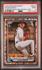 2024 Bowman Draft 1st Hagen Smith  Popcorn Refractor SSP White Sox PSA 9 Mint