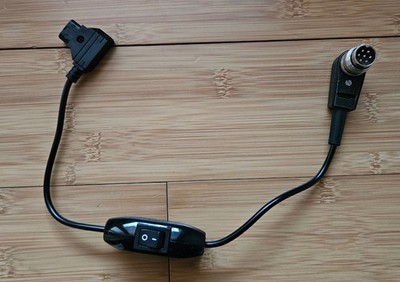 Bolex EBM 7-pin Right-Angle Power Cable w/Switch, Unregulated D-Tap, ~45cm (18'')