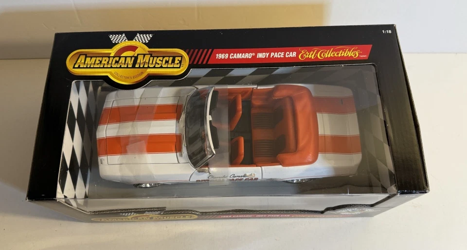 ERTL AMERICAN MUSCLE 1969 CHEVY CAMARO INDY 500 PACE CAR 1:18 LTD 1 de 2500 Foto 4 de 4