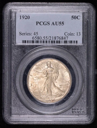 1920 P Half Dollars Liberty Walking PCGS AU-55
