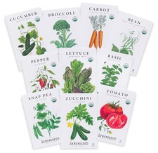 Sereniseed Certified Organic Vegetable Seeds 10-Pack   Non 10-Pack, brown