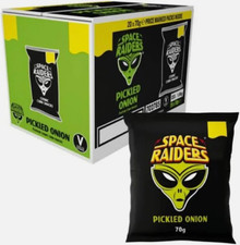 Space Raiders crisps Pickled Onion Crisps – Box of 20 x 70g free & fast delivery