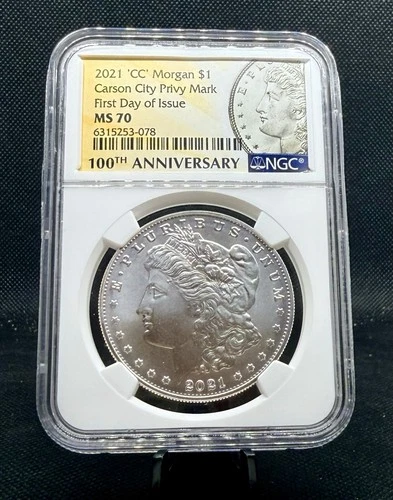 2021 'CC' Morgan Silver Dollar NGC MS70 First Day of Issue!