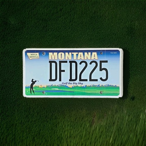 Montana Golf The Big Sky Specialty License Plate - #DFD225 ⛳