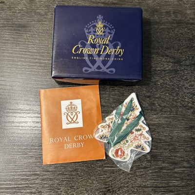 Royal Crown Derby Christmas Tree Ornament English Bone China