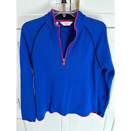 Clover by Bobby Jones Masters Golf 1/4 Zip Pullover Top Women's Size L Blue