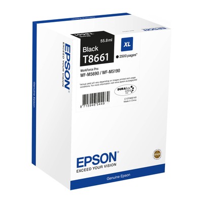 Original Epson T8661 Tintenpatrone Schwarz (C13T866140)