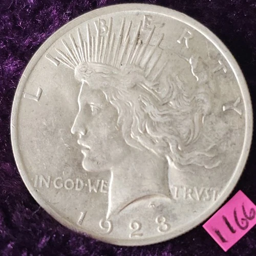 🚚⚡️FAST🔥BEAUTIFUL 👀🔥1923 Peace Dollar Silver US Coin $1.00 MS BU 1166